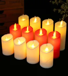 LED Flimeless świece 3PCS 6PCS Światła baterii Plastikowe filar Flickering Candle Light for Party Decor 2206061718106