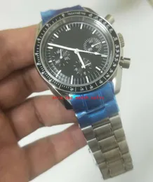 Classic style Super Quality Chronograph Men' s Wristwatches 40mm black dial Refined steel Bracelet Luminous VK quartz movement Chrono Work business Mens Watches