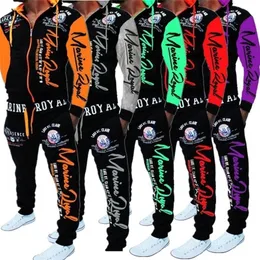 Men's Tracksuits ZOGAA men's jacket and pants alphabet print sportswear suit 221105