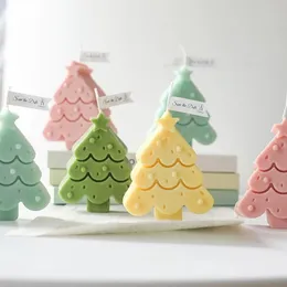 Handmade Creative Christmas Tree Scented Candles Scene Decoration Shooting Props Soy Wax Aromatherapy Incense Candle Gift Box