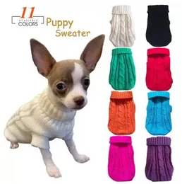 ペット犬のセーター小犬のための冬のペットの服猫のための温かいセーターコートの衣装衣服ウールソフト犬TシャツジャケットBB1107