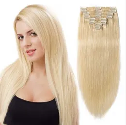 Hair Lace Wigs peruca feminina longa e reta de oito peças clipe de cabelo de cabelo real