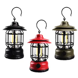 Reflektory mini retro cob kamera namiot lampa przenośna lampica USB ładowna loda LED DEK DOKONACH Lekka podróż 3xaaa Outdoor Awaryjna kropla del smtfp