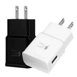 USB Real Fast Wall Charger 5V 2A laddningshastighet EU US AC Home Travel Wall Chargers Adapter f￶r S6 S8 S10 Note10 Android -telefon