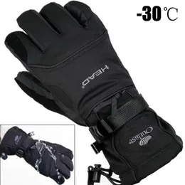 Fem fingrar handskar herrskidfleece snowboard sn￶skoter motorcykel ridning vinter vindt￤t vattent￤t unisex sn￶ 221105