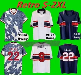 1994 1997 Jerseys de futebol retro dos Estados Unidos Lalas Sorber Perez Balboa Stewart Wegerle Moore 2016 Lalas Home Away Futebol Camisetas 666