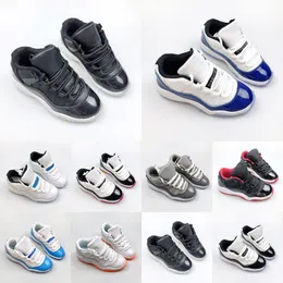 11 Low Kids Basketball Shoes 11s Cherry Cool Grey Jubilee 25th Anniversary 72-10 Concord Bred Royal Blue Childrens Trainers Sports Sneakers Size 25-35