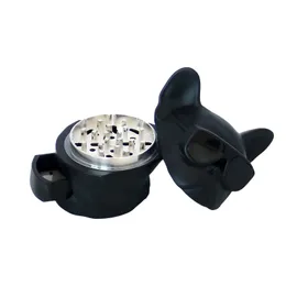 cnc teeth filter net herb grinder smoking accessory alloy cool dog grinding cigarettes with drawer smoke kit bongs