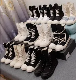 Designer Rick Botas Owen Plataforma Sapatos Homens Mulheres Botas Retro Sobre O Joelho Botas Aumentar Bota De Fundo Grosso