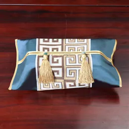 Luxe nieuwe Chinese stijl Silk Brocade Tissue Box Covers servet pomp papieren zakken zakopslagcase woonkamer slaapkamer tafel decorat226w