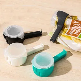 Esundos dom￩sticos Bolsa de veda￧￣o clipe Fresco Mantendo o selador Cramp pl￡stico alimento alimento Gadgets de cozinha Gadgets Seda Sacos de armazenamento clipes Tea Seguro VTMTL0395
