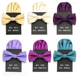 Bow Ties Bowtie for Men Gravata Pocket Square Clankerchief Neck Set