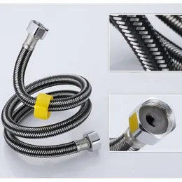 Bath Accessory Set 304 Stainless Steel Corrugated Braided Hose Metal Explosion-proof Water Heater Toilet Faucet Inlet Pipe