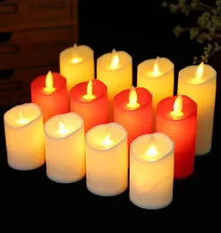 LED Flimeless świece 3PCS 6PCS Światła baterii Plastikowe filar Flickering Candle Light for Party Decor 2206062605195