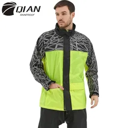 Qian Raincoat Suit Issermable Women Мужчины с капюшоном мотоцикле