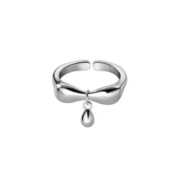 لطيف القوس المفتوح حلقة النساء Waterdrop Bowknot Finger Rings for Gift Party Fashion Jewelry