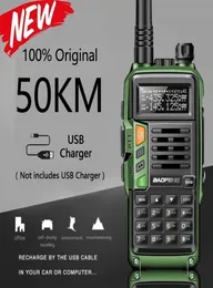Green baofeng uvs9 mais 10w poderoso transceptor de mão de 50 km com uhf vhf banda dupla walkie talkie ham uv5r bidirecion radio 210819728901