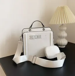 STEVE 숄더 백 디자이너 여성 핸드백 더블 스트랩 크로스 바디 토트 지갑이있는 2PCS 가방