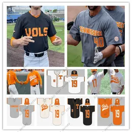 Man College Baseball Tennessee Volunteers Jersey Drew Gilbert Trey Lipscomb Seth Stephenson Jorel Ortega Luc