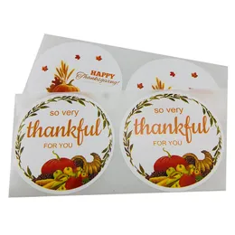 Customized Thank You Coated Paper Baking Labels Printed Colorful 2-9cm Circle Gift Seal Box or Bags Decoration Stickers