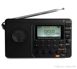 K603 라디오 FMAMSW 세계 밴드 수신기 MP3 플레이어 리코더와 수면 타이머 블랙 FM 라디오 레코더 15508993