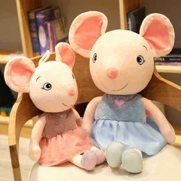 1Pc 3570Cm Cute Skirt Mouse Plush Toys Beautiful Dressing Cloth Animal Mouse Dolls Stuffed Soft Baby finger Toys Birthday Gifts J220729