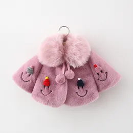 Giacche per bambini per ragazze Cappotto di peluche caldo autunnale Simpatico mantello da principessa di Natale Capispalla per bambini Vestiti per neonata