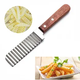 Patates kızartması kesici paslanmaz çelik patates kesici bıçak sebze dalgalı kesme aletleri mutfak aletleri