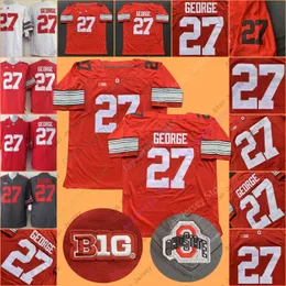 American College Football Wear Eddie George Jersey College NCAA Football OSU Ohio State Buckeyes Jerseys vermelho cinza branco tamanho S-3XL