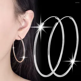 Hoop Earrings Fanqieliu 3cm 4cm 5cm 6cm 925 Silver Needle for Women Jewelry Girl Gift Trendy FQL22037