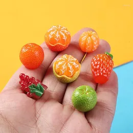 Party Decoration 5 Pcs Artificial Fruits Resin Simulation Grape Oranges Strawberry For Wedding Home Garden Kitchen DECOR Festive Supplies