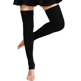 Skarpetki Hosierowe wełna wełna wełna kaszmirowe podgrzewacze nóg dla zimowych kobiet ciepłe solidne dzianiny skarpetki Dziewczęta Kolan Sock Sock Stockings T221107