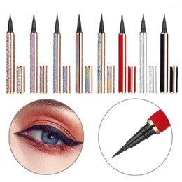 Eyeliner 2 i 1 självhäftande penna glitter strass flytande ögonfoder inget lim/magnet för smink slitage normalt falskt ögonfrans