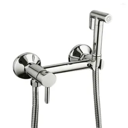 Set di accessori da bagno in ottone per WC, bidet, doccia, spruzzatore, rubinetto con valvola