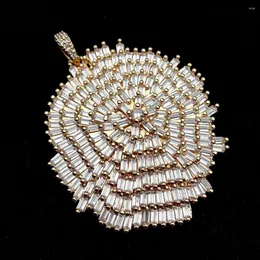 Collares colgantes 1 PC Clear Cubic Zirconia Pave Phenix Broch Lady Jewelry