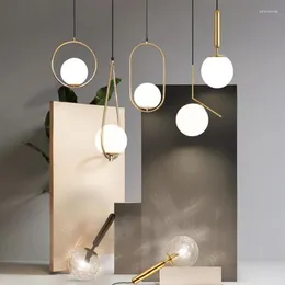 Pendelleuchten Lichter Küche Glas Lampenschirm Insel Esszimmer Nachttisch Hängend für Decke Messing Moderne Aufhängung Kronleuchter