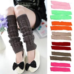 Knee Pads Korean Fashion Gaiters Boot Cuffs Woman Thigh High Winter Warm Crochet Long Socks Christmas Gifts Cover