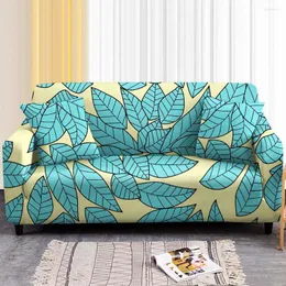 Stolskydd elastisk soffa täckning för vardagsrum lämnar blommönster stretch soffa kostym l form sektionslipcover 1/2/3/4 säte