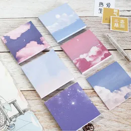 Sheets/pack 8 8CM Stars Moon Forest Theme Cute Memo Pad Stickers Decal Sticky Notes Scrapbooking Diy Kawaii Notepad Diary