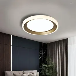 Deckenleuchten Licht Luxus Moderne Runde Ultradünne Lampe Kupfer Zimmer Schlafzimmer Einfacher Balkon Staubdichte LED