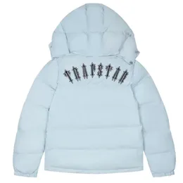 UK Designer Jacket men Cropped Irongate Detachable Hooded Puffer Baby Blue Coat High Street Fashion