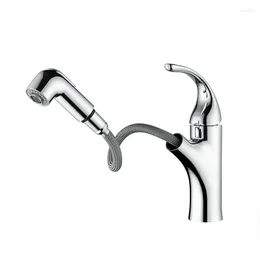 Bathroom Sink Faucets Design Pull Out Faucet With 2 Functions Spout Desk Mounted Water Mixer Tap Chrome High Quality