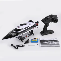 Electric RC Boats HONGXUNJIE HJ806 47cm 2 4G RC 30km h High Speed Racing Boat Water Cooling System Flipped Omni directional Voltage Prompt 221107