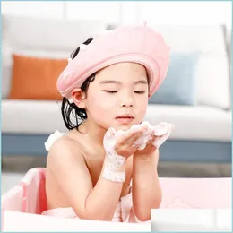 Altre forniture per servizi igienici da bagno Berretto per shampoo regolabile per baby shower Lavaggio a forma di corona Cappello per scudo per capelli Protezione per le orecchie Fornitura per il bagno Drop Dhyt4