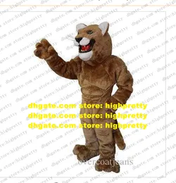 Plysch päls maskot kostym brun cougar leopard panther pard cheetah vuxen tecknad mässa mässa tack kommer zz7973