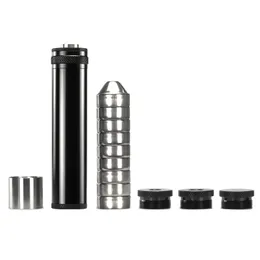 Filtro de combustible de tubo de aluminio de 1.45 "OD 7" L 1/2-28 y 5/8-24 Tapla de solvente de tapa final con M34X1.25 Presupe de rosca 1/2-28 .578x28 9/16x24