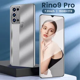 RINO9 PRO携帯電話スマートフォン5Gネットワ​​ーク16GB RAM 1TB ROM 10コア6800MAカメラ16MP 32MP HD Android携帯電話
