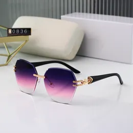 Luxuriöse Designer-Sonnenbrille für Herren, Damen, Herren, Herren-Sonnenbrille, Fashion Attitude, UV400-Schutz, quadratisch, voller Rahmen, goldfarben plattiert, mit Verpackung und Box 0836