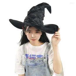 パーティーデコレーションハロウィーンファッション魔女魔法使い帽子大人の子供コスプレマスカレードコスケージアクセサリープロップキャップ