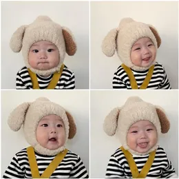 Caps Hats BeanieSkull Caps Cute Baby Hat Autumn Winter Rabbit Ears Soft Plush Warm Ear Cap Kids Boys Girls Beanies Solid Color Earflap Bonnet 221107